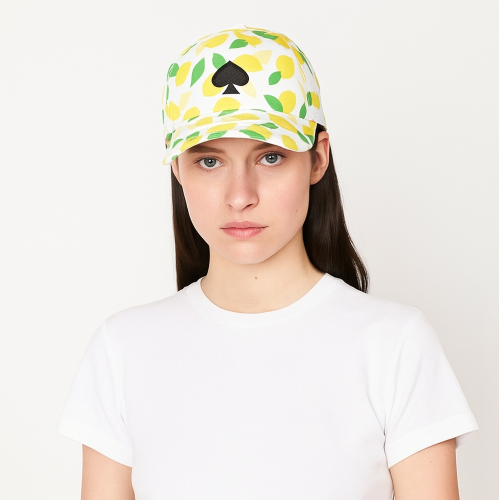 NWT Kate Spade Lemon Print Cap